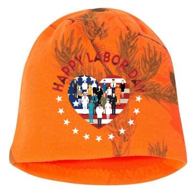 Happy Labor Day For All Workers Patriotic Labors Day Kati - Camo Knit Beanie