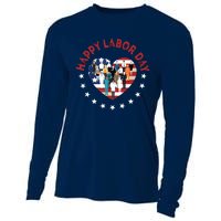 Happy Labor Day For All Workers Patriotic Labors Day Cooling Performance Long Sleeve Crew