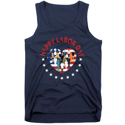 Happy Labor Day For All Workers Patriotic Labors Day Tank Top