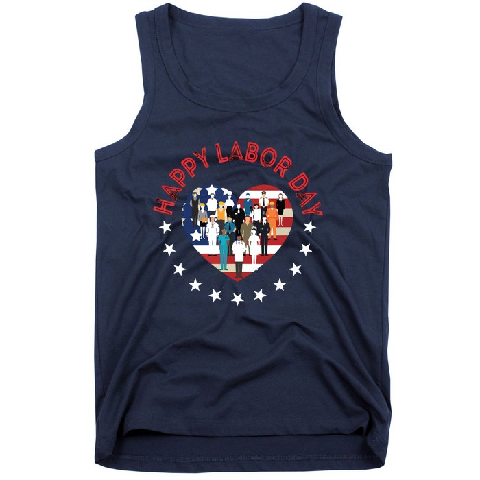 Happy Labor Day For All Workers Patriotic Labors Day Tank Top