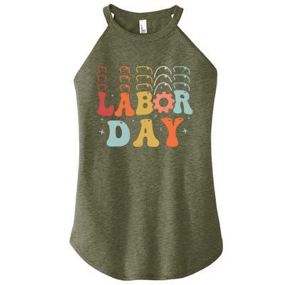 Happy Labor Day Funny Proud Labor Matching Women’s Perfect Tri Rocker Tank