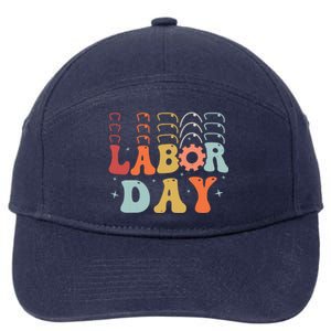 Happy Labor Day Funny Proud Labor Matching 7-Panel Snapback Hat