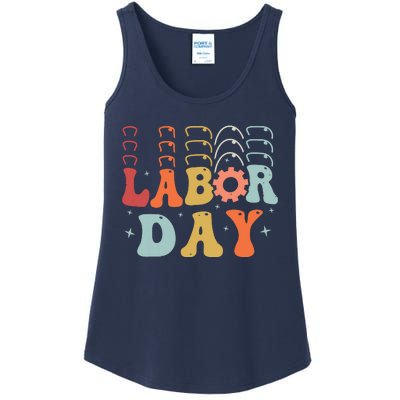 Happy Labor Day Funny Proud Labor Matching Ladies Essential Tank