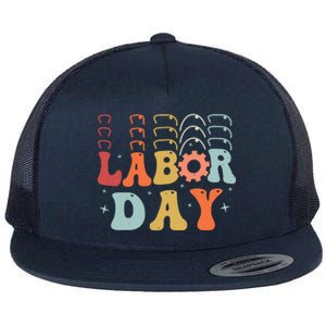 Happy Labor Day Funny Proud Labor Matching Flat Bill Trucker Hat