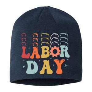 Happy Labor Day Funny Proud Labor Matching Sustainable Beanie