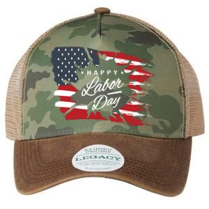 Happy Labor Day Gift American Flag Legacy Tie Dye Trucker Hat