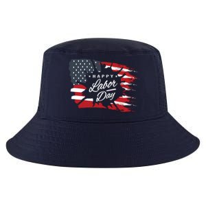 Happy Labor Day Gift American Flag Cool Comfort Performance Bucket Hat