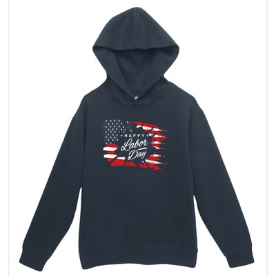 Happy Labor Day Gift American Flag Urban Pullover Hoodie