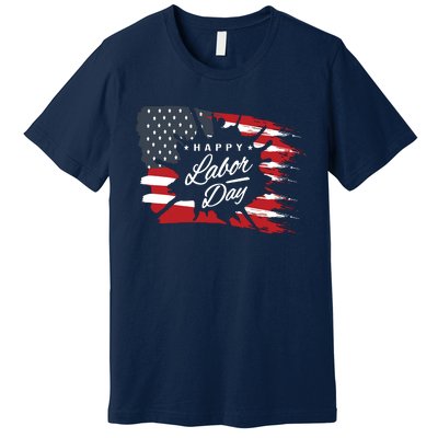 Happy Labor Day Gift American Flag Premium T-Shirt