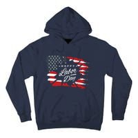 Happy Labor Day Gift American Flag Tall Hoodie