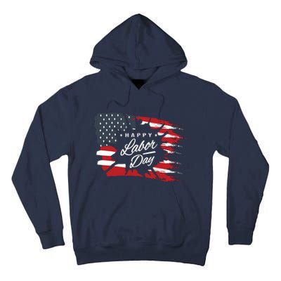 Happy Labor Day Gift American Flag Tall Hoodie