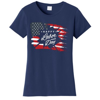 Happy Labor Day Gift American Flag Women's T-Shirt