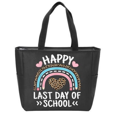 Happy Last Day Of School Teacher Student Women Girl Zip Tote Bag