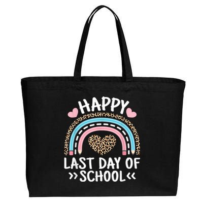 Happy Last Day Of School Teacher Student Women Girl Cotton Canvas Jumbo Tote