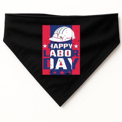 Happy Labor Day Labor Party USA-Made Doggie Bandana