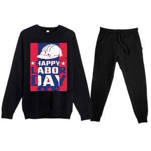 Happy Labor Day Labor Party Premium Crewneck Sweatsuit Set