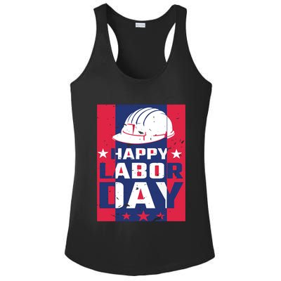Happy Labor Day Labor Party Ladies PosiCharge Competitor Racerback Tank