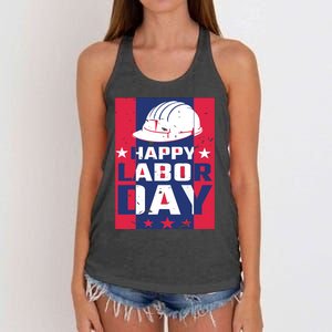 Happy Labor Day Labor Party Women's Knotted Racerback Tank