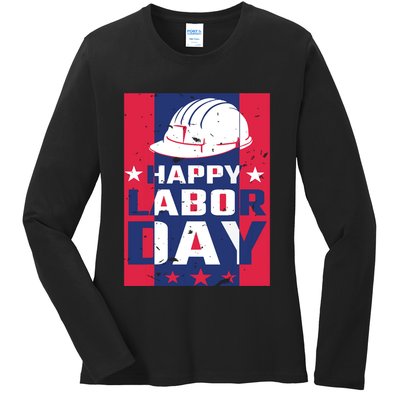 Happy Labor Day Labor Party Ladies Long Sleeve Shirt