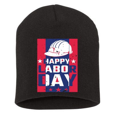 Happy Labor Day Labor Party Short Acrylic Beanie
