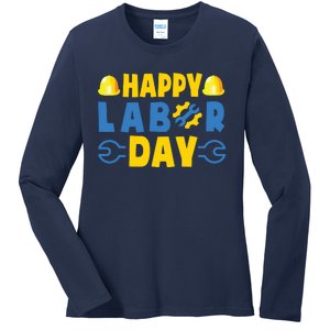 Happy Labor Day Shirts American US Happy Labor Day Ladies Long Sleeve Shirt