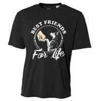 Husky Lovers Design Best Friends For Life Funny Husky Cooling Performance Crew T-Shirt