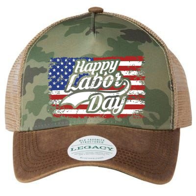 Happy Labor Day Shirts For Labor Day Retro US Flag Legacy Tie Dye Trucker Hat
