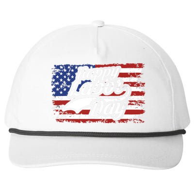 Happy Labor Day Shirts For Labor Day Retro US Flag Snapback Five-Panel Rope Hat