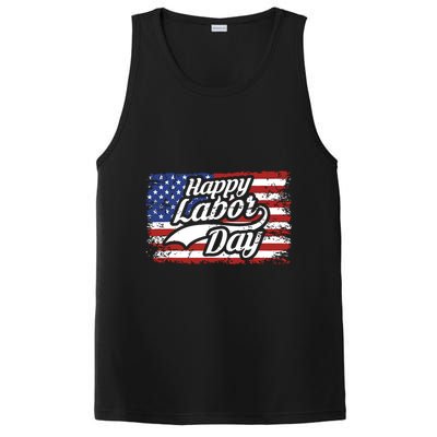 Happy Labor Day Shirts For Labor Day Retro US Flag PosiCharge Competitor Tank