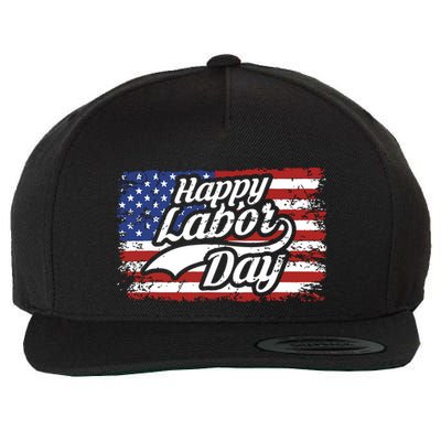 Happy Labor Day Shirts For Labor Day Retro US Flag Wool Snapback Cap