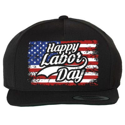 Happy Labor Day Shirts For Labor Day Retro US Flag Wool Snapback Cap