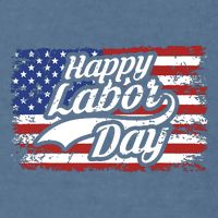 Happy Labor Day Shirts For Labor Day Retro US Flag Garment-Dyed Sweatshirt