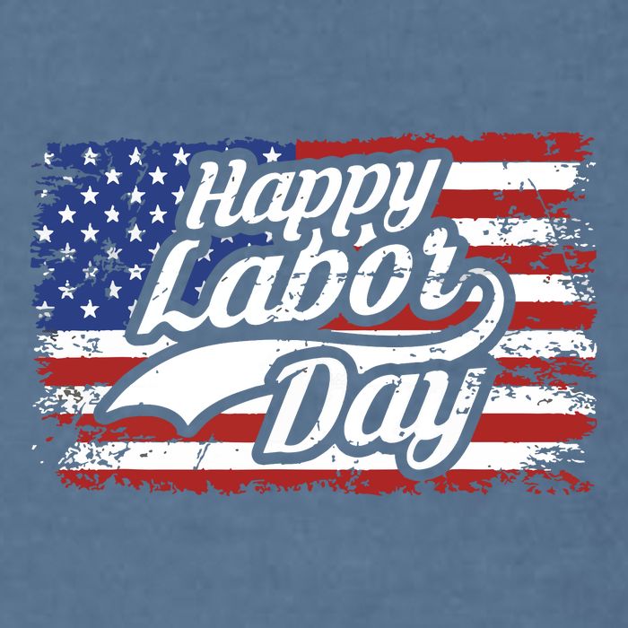 Happy Labor Day Shirts For Labor Day Retro US Flag Garment-Dyed Sweatshirt