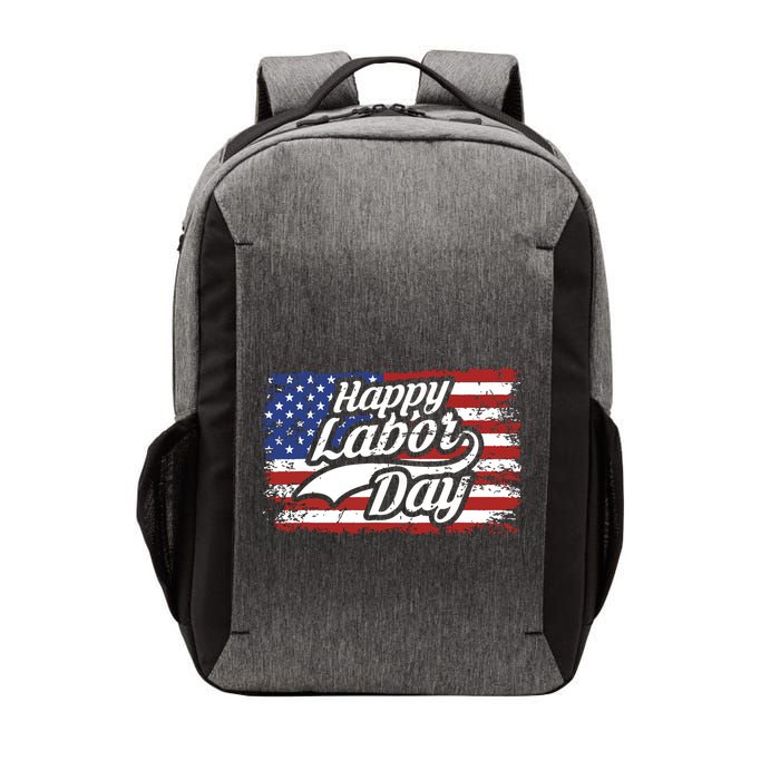 Happy Labor Day Shirts For Labor Day Retro US Flag Vector Backpack