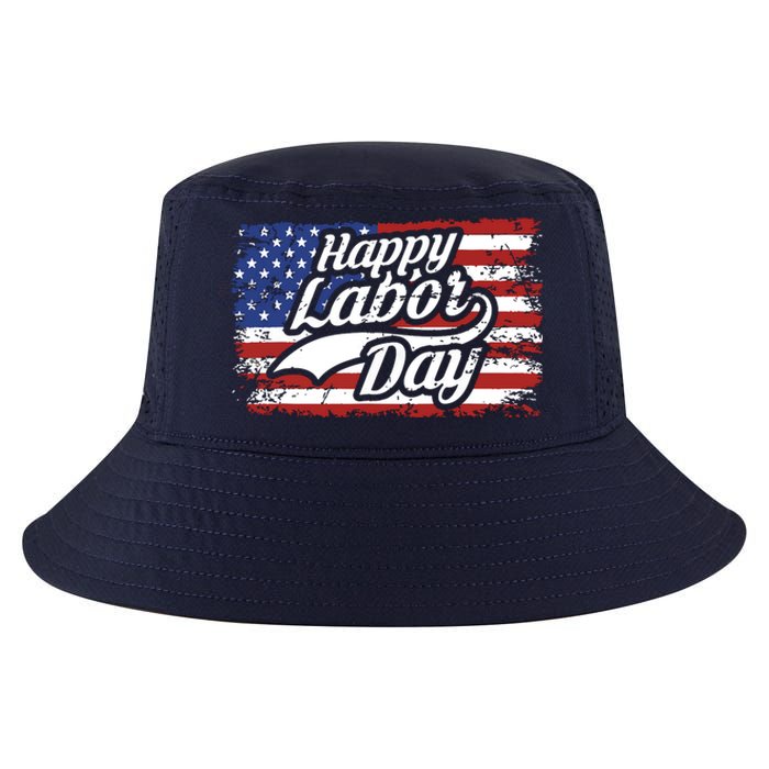 Happy Labor Day Shirts For Labor Day Retro US Flag Cool Comfort Performance Bucket Hat