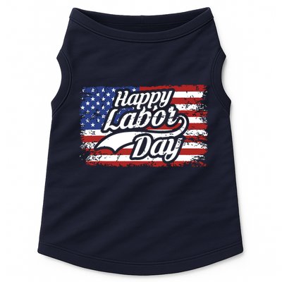 Happy Labor Day Shirts For Labor Day Retro US Flag Doggie Tank