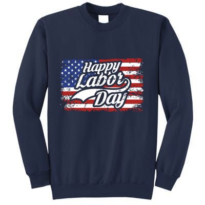 Happy Labor Day Shirts For Labor Day Retro US Flag Sweatshirt
