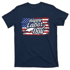 Happy Labor Day Shirts For Labor Day Retro US Flag T-Shirt