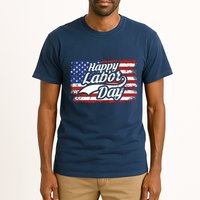 Happy Labor Day Shirts For Labor Day Retro US Flag Tall T-Shirt