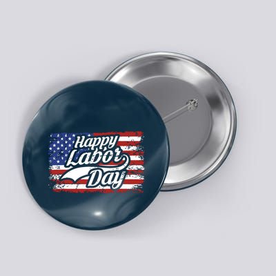 Happy Labor Day Shirts For Labor Day Retro US Flag Button