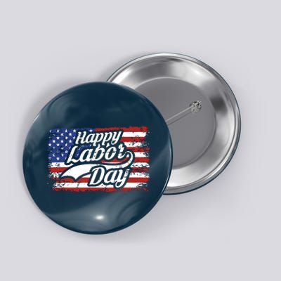 Happy Labor Day Shirts For Labor Day Retro US Flag Button