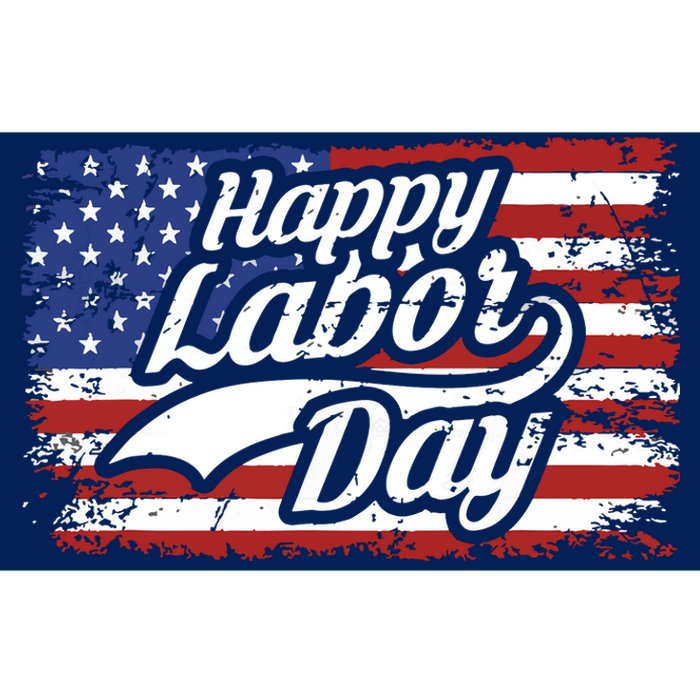 Happy Labor Day Shirts For Labor Day Retro US Flag Bumper Sticker