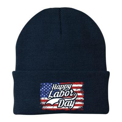 Happy Labor Day Shirts For Labor Day Retro US Flag Beanie