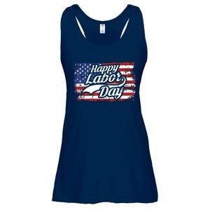 Happy Labor Day Shirts For Labor Day Retro US Flag Ladies Essential Flowy Tank