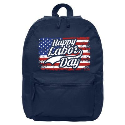 Happy Labor Day Shirts For Labor Day Retro US Flag 16 in Basic Backpack