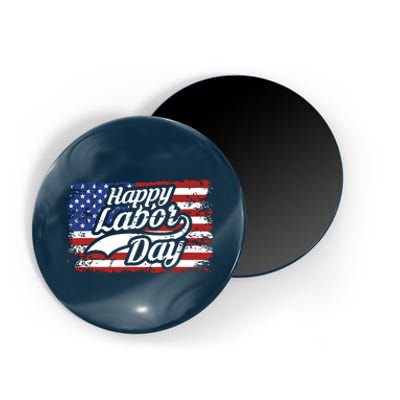 Happy Labor Day Shirts For Labor Day Retro US Flag Magnet