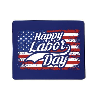 Happy Labor Day Shirts For Labor Day Retro US Flag Mousepad