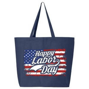 Happy Labor Day Shirts For Labor Day Retro US Flag 25L Jumbo Tote