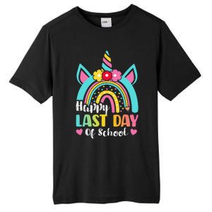 Happy Last Day Of School Rainbow Unicorn Graduation Funny Tall Fusion ChromaSoft Performance T-Shirt