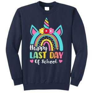 Happy Last Day Of School Rainbow Unicorn Graduation Funny Sweatshirt